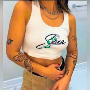 Selena Quintanilla Official Cropped Muscle Shirt Iconic Tejano Queen Graphic Tee